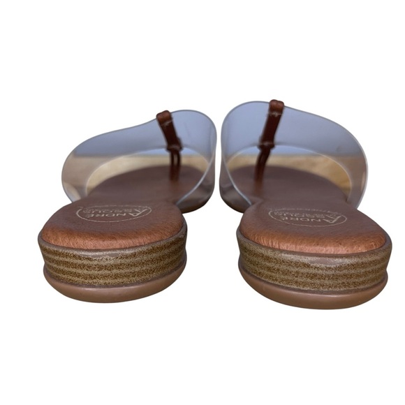 Andre Assous Nice Clear Slip On Leather Sandal NWT Size 9 - Picture 5 of 13